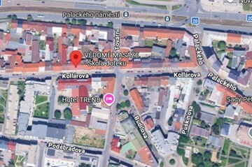 Mapa – Vědomé masáže – Škola doteku, Kollárova 296/22, Plzeň